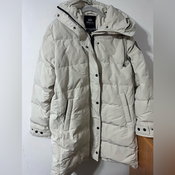 New Orolay Women's Full Zip Slant Pocket Hooded Puffer Down Coat Jacket Size XL - Picture 5 of 11
